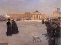Giuseppe de Nittis - The Place de Carrousel and the Ruins of the Tuileries Palace